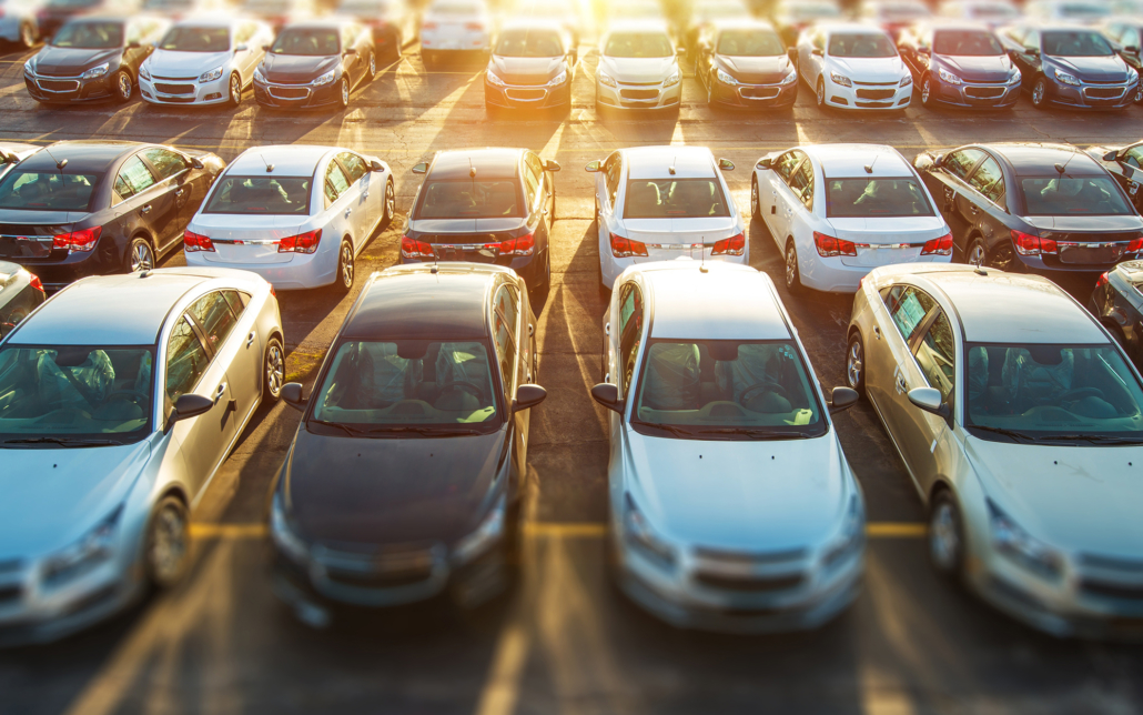 Dealership Lot Filled with Cars