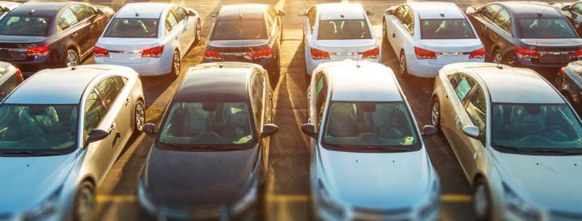 Dealership Lot Filled with Cars